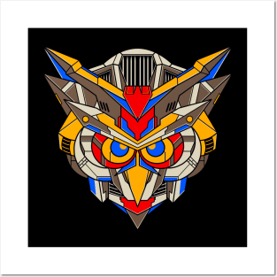 Owl Mecha 1 Posters and Art